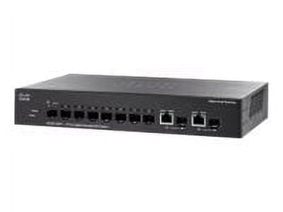 Cisco Small Business SG300-10SFP - Switch - L3 - managed - 8 x Gigabit SFP + 2 x combo Gigabit SFP - desktop, rack-mountable