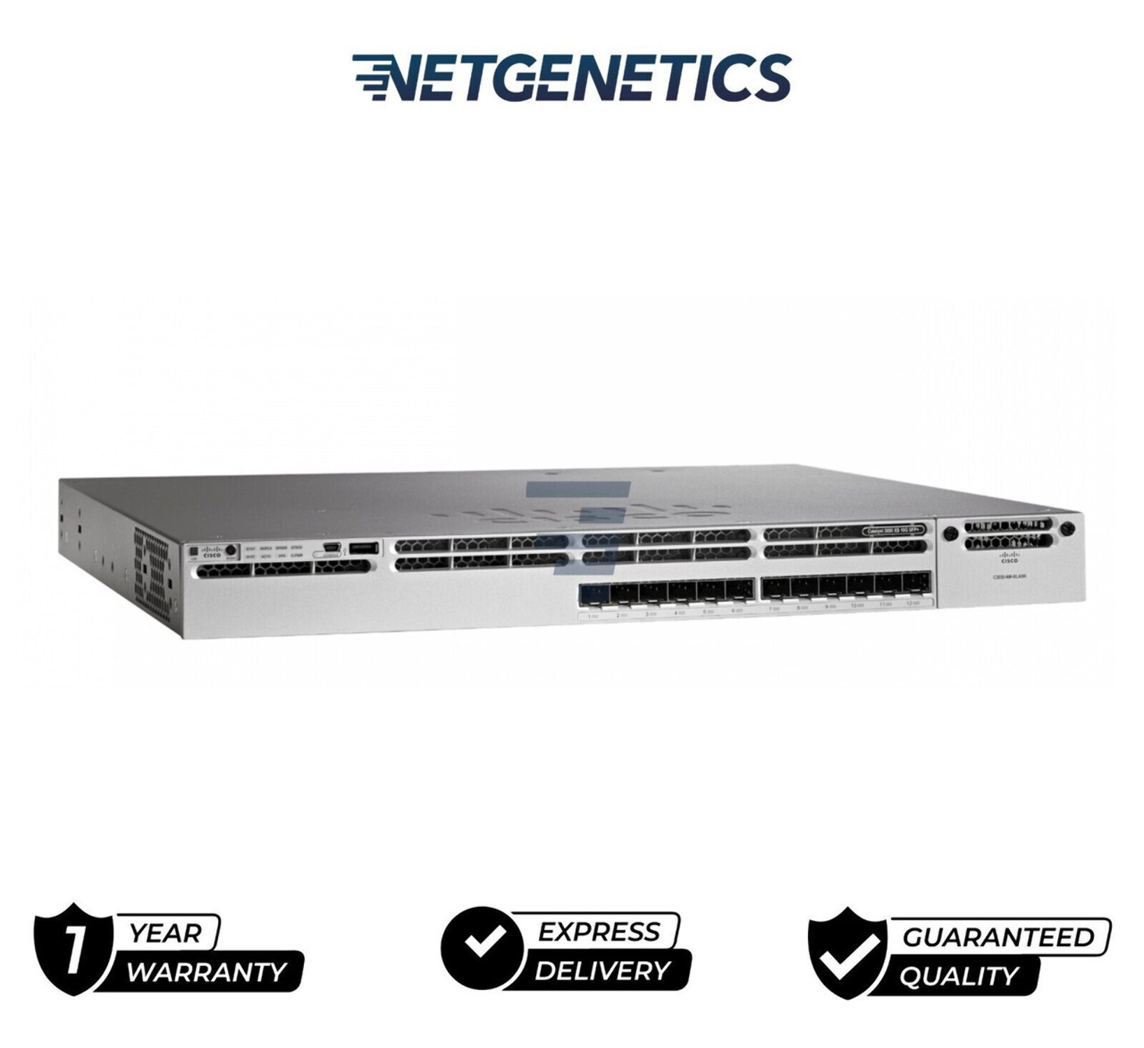 Cisco WS-C3850-12S-S 12 Ports Managed Network Switch w/ rack ears