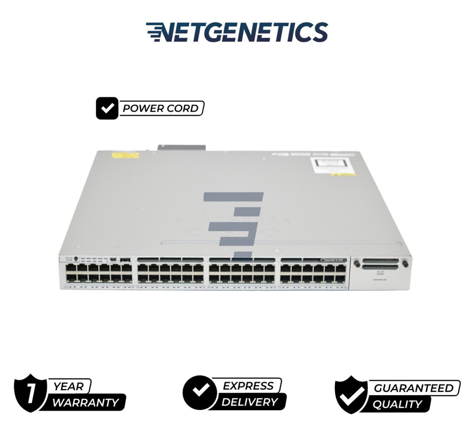 Cisco WS-C3850-48U-S 48 Port Gigabit Ethernet UPOE Switch w 1/ PWR-C1-1100WAC