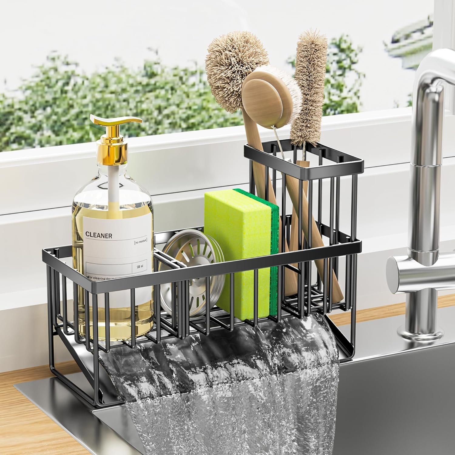 Cisily Kitchen Sink Caddy, Sponge Holder for Kitchen Sink, Kitchen Sink ...