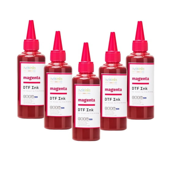 Cisinks Premium DTF Ink Bottle Refill Set 500ML- Direct to Film Heat Transfer Printing, Conversion Kit, Compatible w/DTF Film-Magenta
