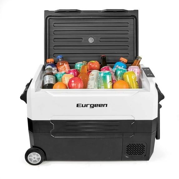 Cismea 41 Quarts Portable Car Refrigerator, Freezer Dual Zone, APP Control, Dual Temperature Display(Black)