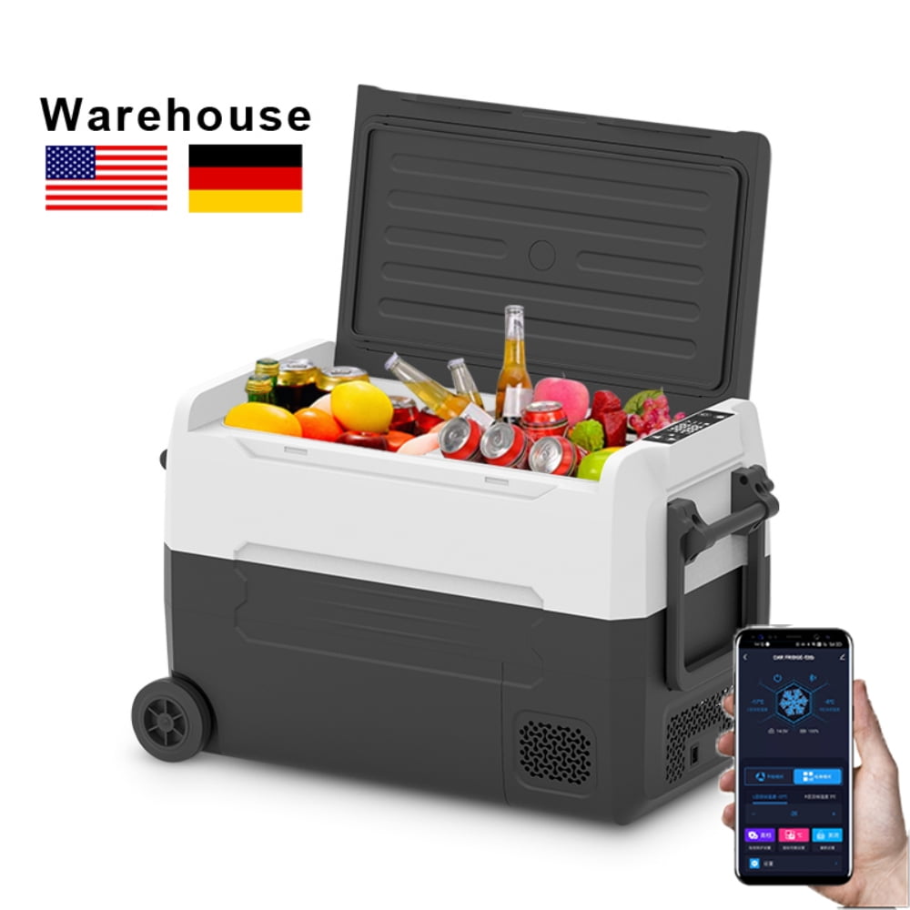 Cismea 41 Quarts Portable Car Refrigerator, Freezer Dual Zone, APP Control, Dual Temperature Display(Black) Sansujyuku sansujyuku.com