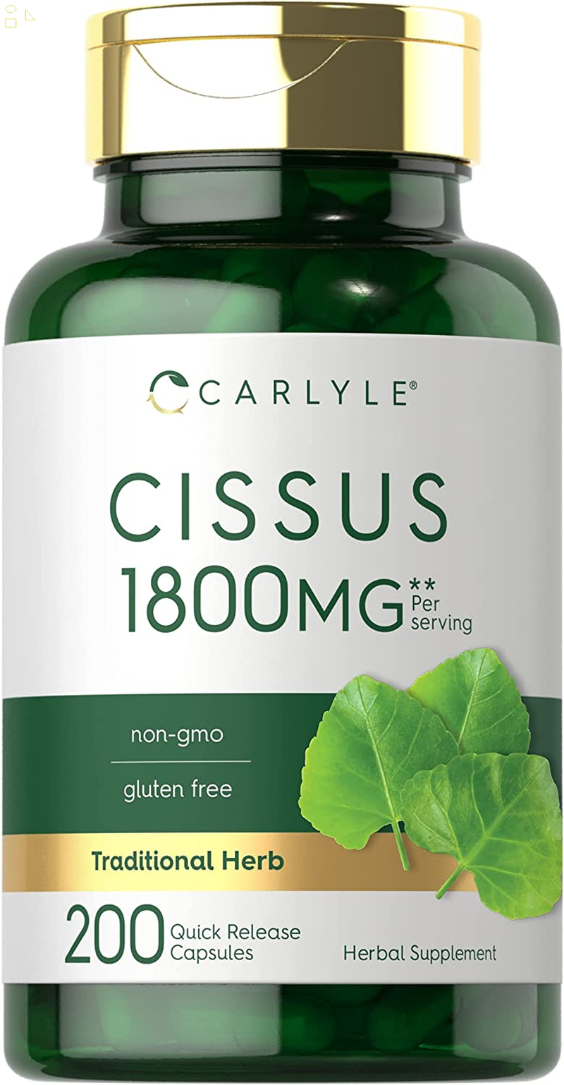Cissus Quadrangularis 1800Mg 200 Capsules Traditional Herb Extract