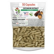 Cistanche Tubulosa 101 Extract Caps - 10 Times Strength - Water Extraction Process - Honest Herbs - 50 Veggie Caps