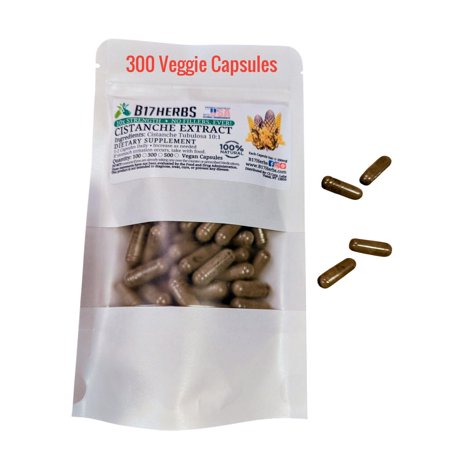 Cistanche Tubulosa 10:1 Extract Veggie Capsules, 300 count, 500mg