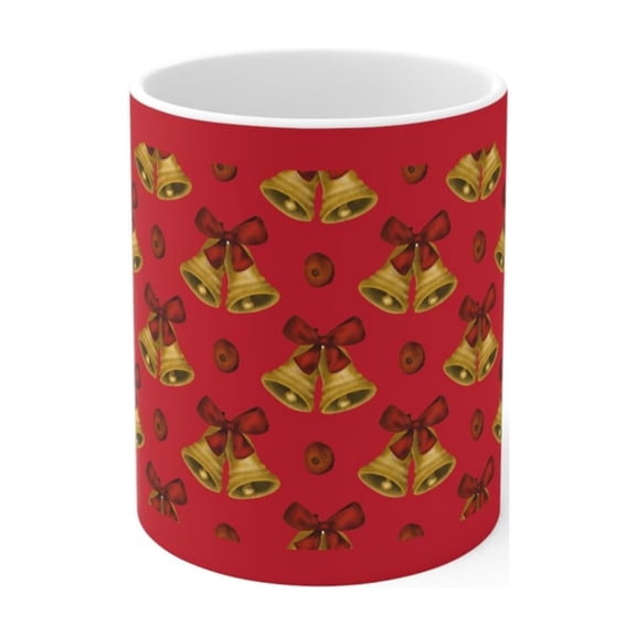 Cistmas Bells Mug  Jingle All the Way Coffee Cup oz.