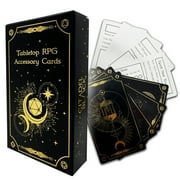 Citadel Black Tabletop RPG Accessory Card Set of 50 Cards   D&D, Gold Foil - Spell Slot Tracker, Item, Spell, Blank Note Cards, for Dungeons and Dragons 5th Edition & Other Tabletop Games