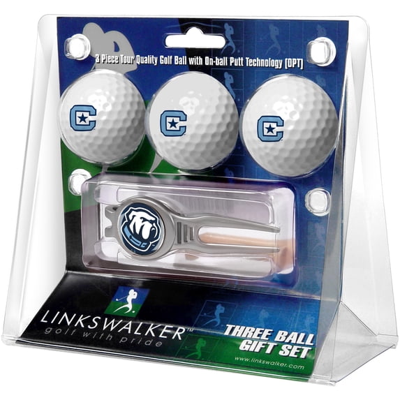 Citadel Bulldogs 3-Ball Golf Ball Gift Set with Kool Divot Tool