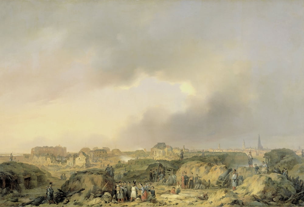 Citadel Of Antwerp Shortly After The Siege Of Nov 19-Dec 23 Canvas Art - (36 x 24)