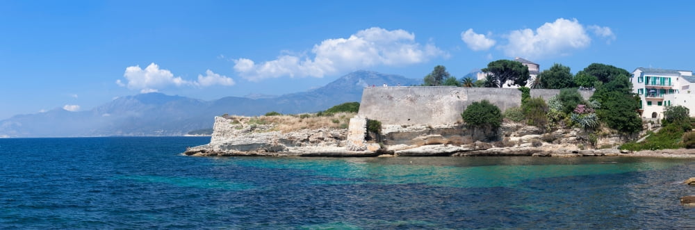 Citadel at the waterfront Saint-Florent Haute-Corse Corsica France Canvas Art - Panoramic Images (27 x 9)