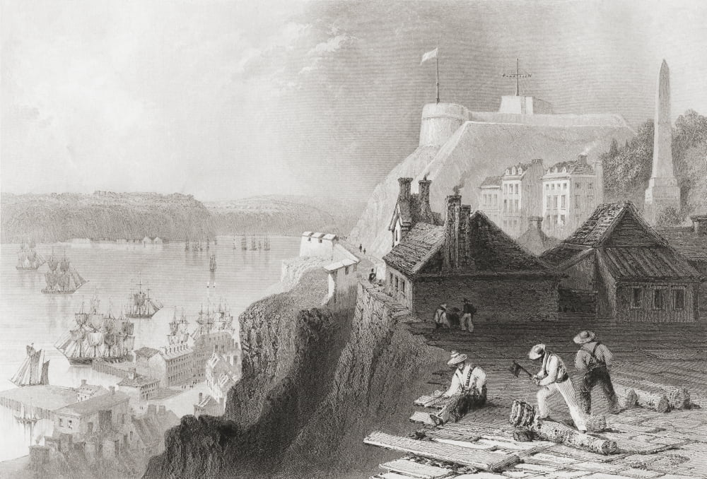 The Citadelle Cap Diamant Quebec City Quebec Canada In The Early 19Th Century From The History Of England Published 1859 Canvas Art - Ken Welsh  Design Pics (18 x 12)