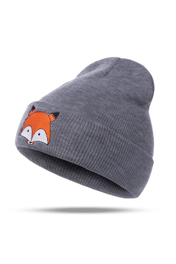Soft Warm Knitted Baby Hats Cute Fox Beanie WinterHats Baby Boys and Girls Kids