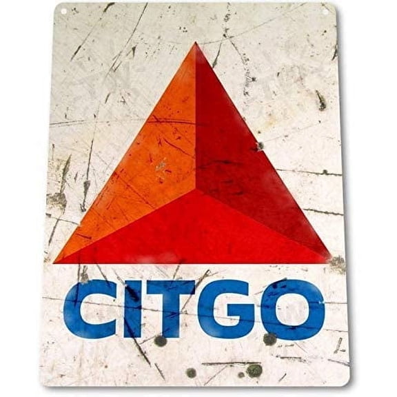 Citgo Gasoline Garage Auto Shop Gas Oil Retro Ad Logo Wall Decor Metal Tin Sign 8x12in Gift Plaque