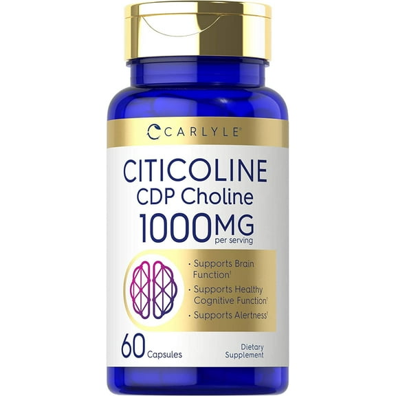 Citicoline CDP Choline 1000mg | 60 Capsules |by Carlyle