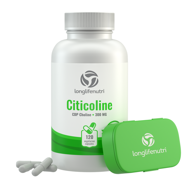 Citicoline CDP Choline 300mg 120 Vegetarian Capsules
