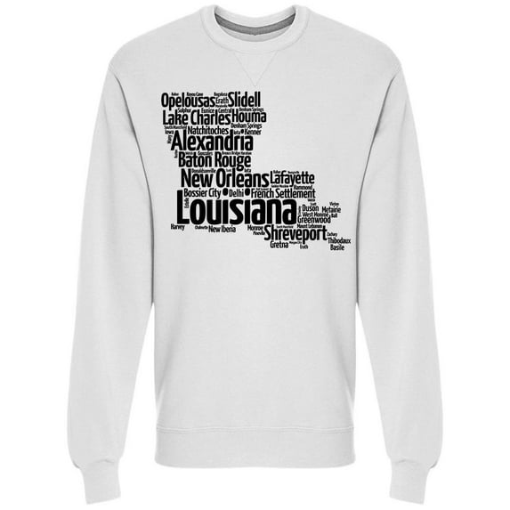 Cities Louisiana Sweatshirt Men -Image by Shutterstock, Male Large
