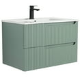 thumbnail image 1 of Citiscape Modern Bathroom Vanity with Textured Drawer Fronts 30" Wide - Mint Green - Sink Included, 1 of 11