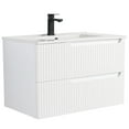 thumbnail image 1 of Citiscape Modern Bathroom Vanity with Textured Drawer Fronts 30" Wide - White - Sink Included, 1 of 12
