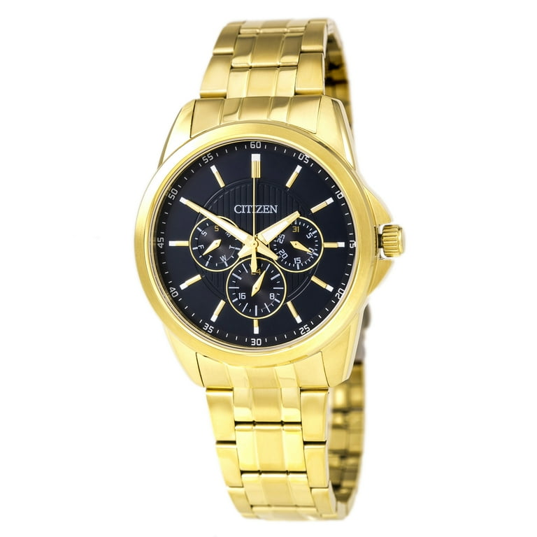 Citizen AG8342-52L Men's Blue Dial Gold Plated Steel Bracelet