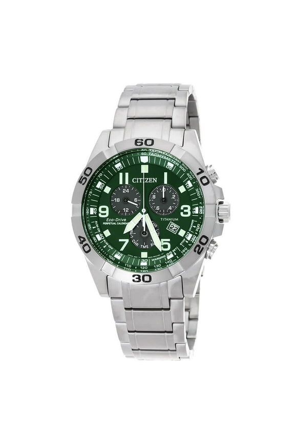 Brycen Chronograph Eco-Drive Green Dial Men's Watch BL5550-50X