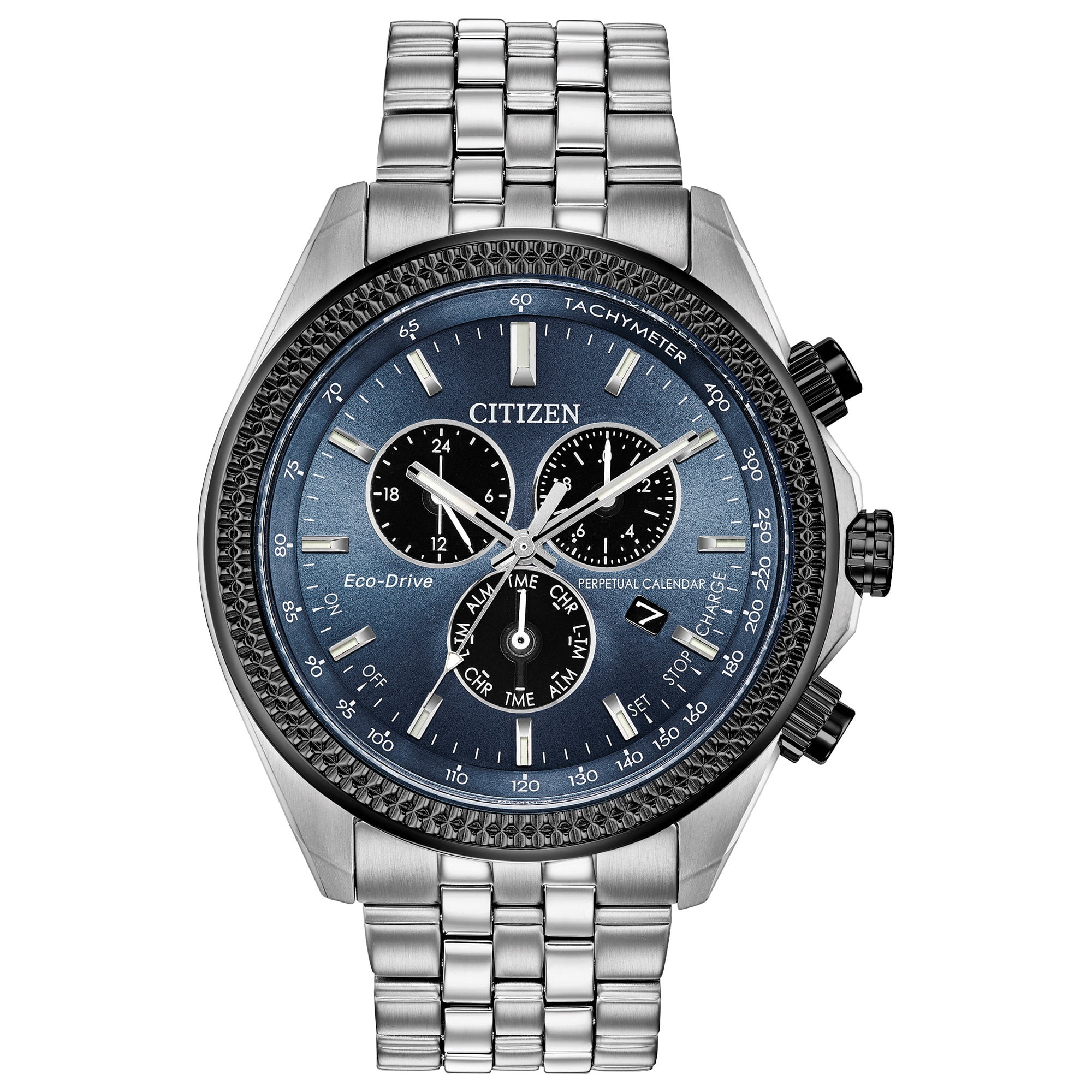 Citizen Men s Eco Drive Classic Chronograph Stainless Steel Watch BL5568 54L Walmart