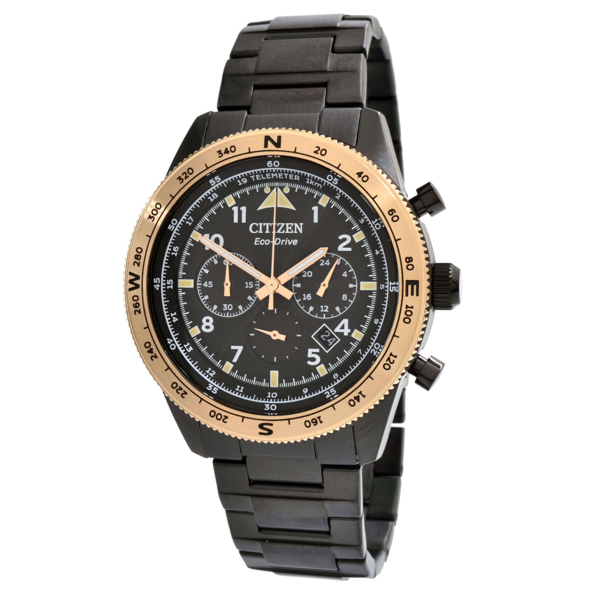 CITIZEN 腕時計 Citizen Collection Citizen Chronograph Eco-Drive Black Dial Men's Watch CA4556-89E