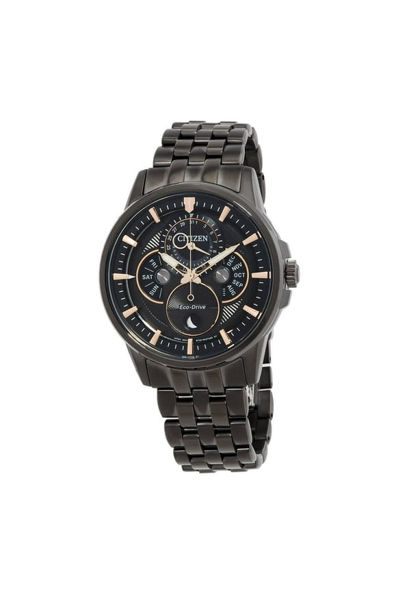 Eco-Drive Men's Calendrier Moon Phase Multifunction Watch BU0057-54E