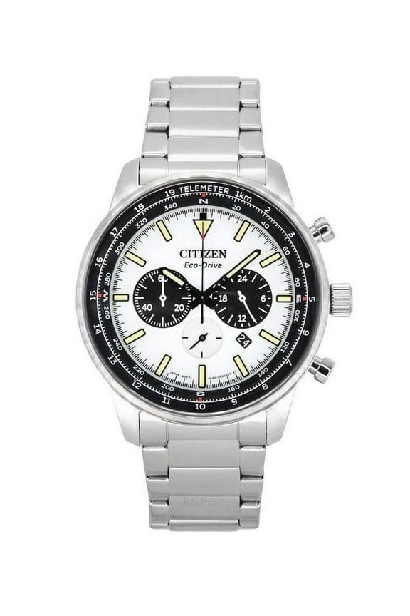 Chronograph Eco-Drive White Dial Men's Watch CA4500-91A