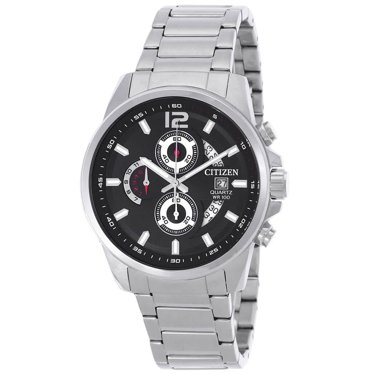 Citizen Chronograph Quartz Black Dial Men's Watch AN3690-56E - Walmart.com