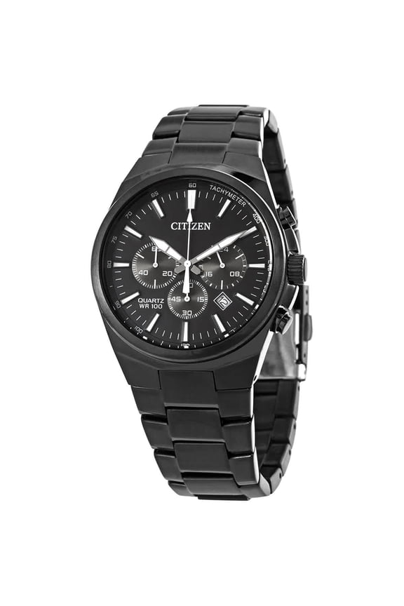 Chronograph Quartz Black Dial Men's Watch AN8175-55E