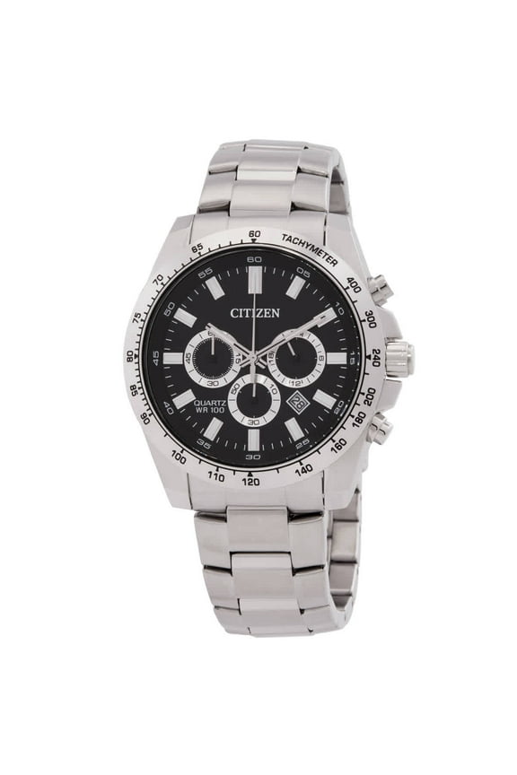 Chronograph Quartz Black Dial Men's Watch AN8230-59E