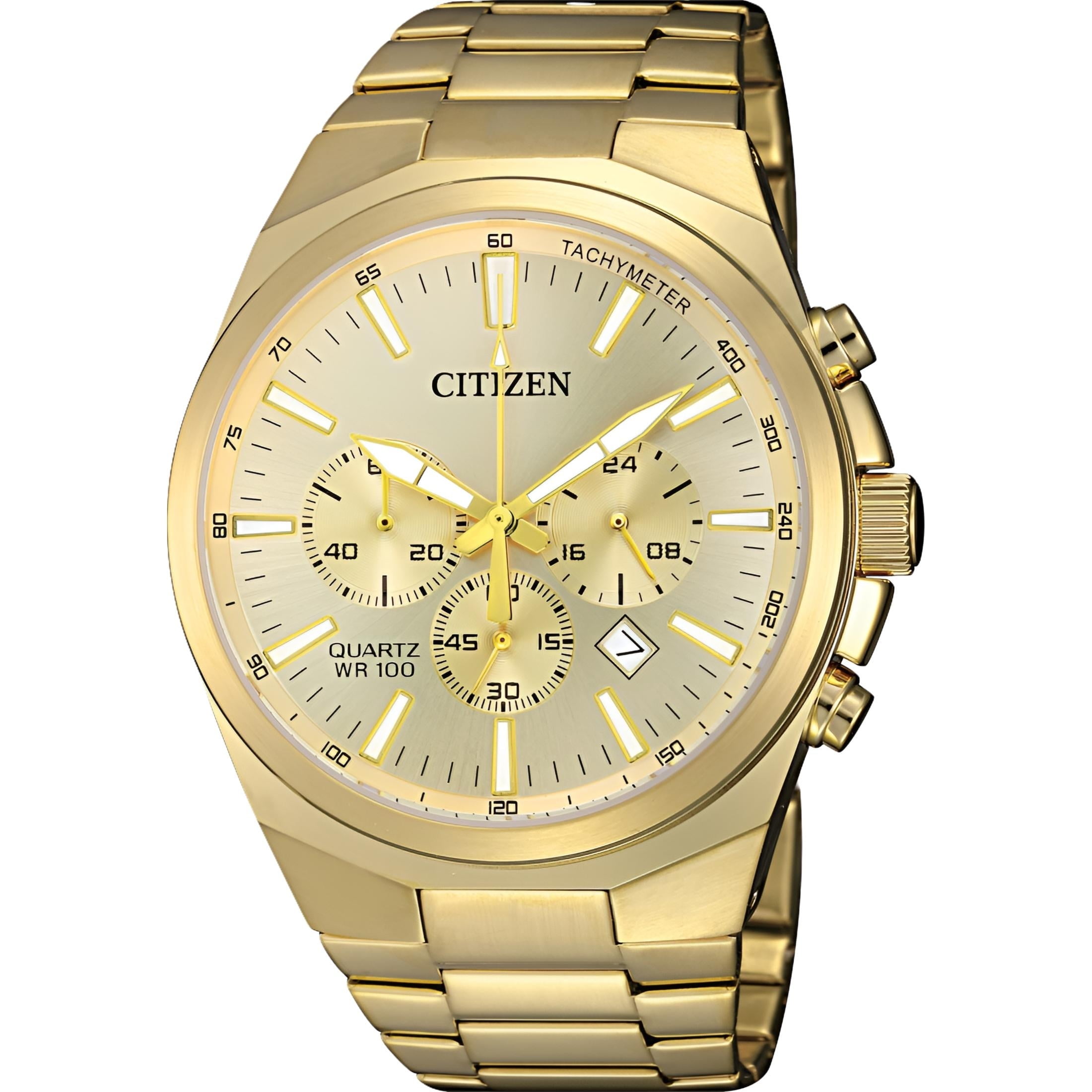 Citizen Chronograph Quartz Gold Dial Men's Watch AN8172-53P