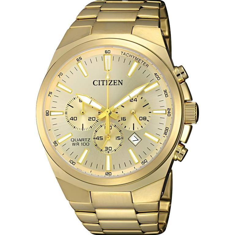 Citizen Chronograph Quartz Gold Dial Men's Watch AN8172-53P