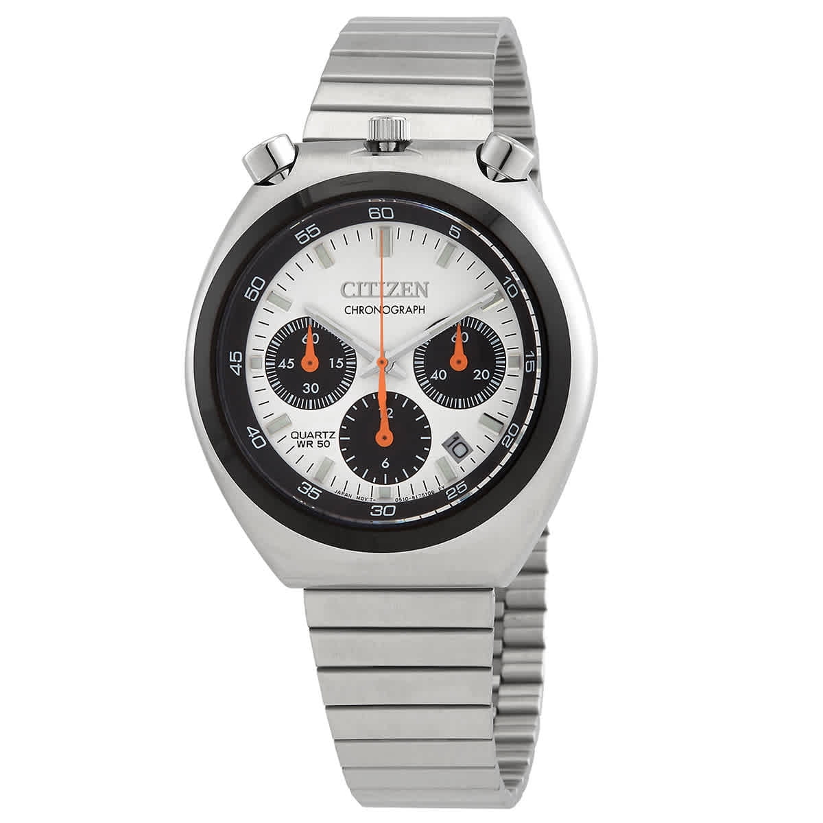 Citizen Chronograph Quartz White Dial Men's Stainless Steel Watch AN3660-81A