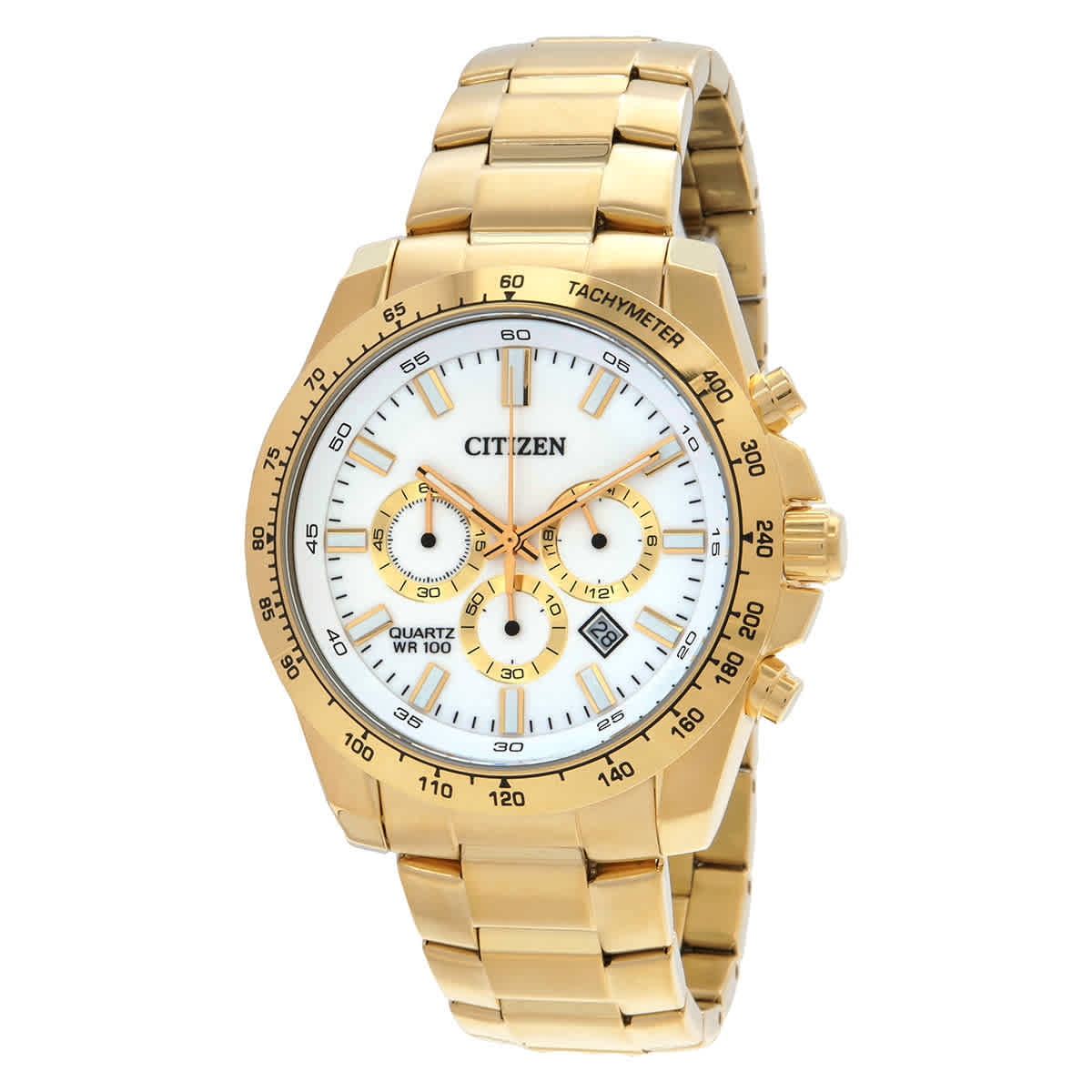 Citizen Chronograph Quartz White Dial Men's Watch AN8232-53A