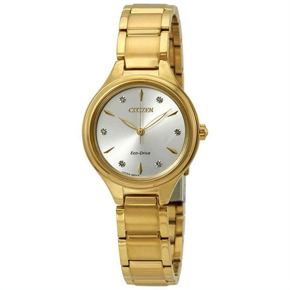 Citizen Corso Silver Dial Gold-tone Ladies Watch FE2102-55A