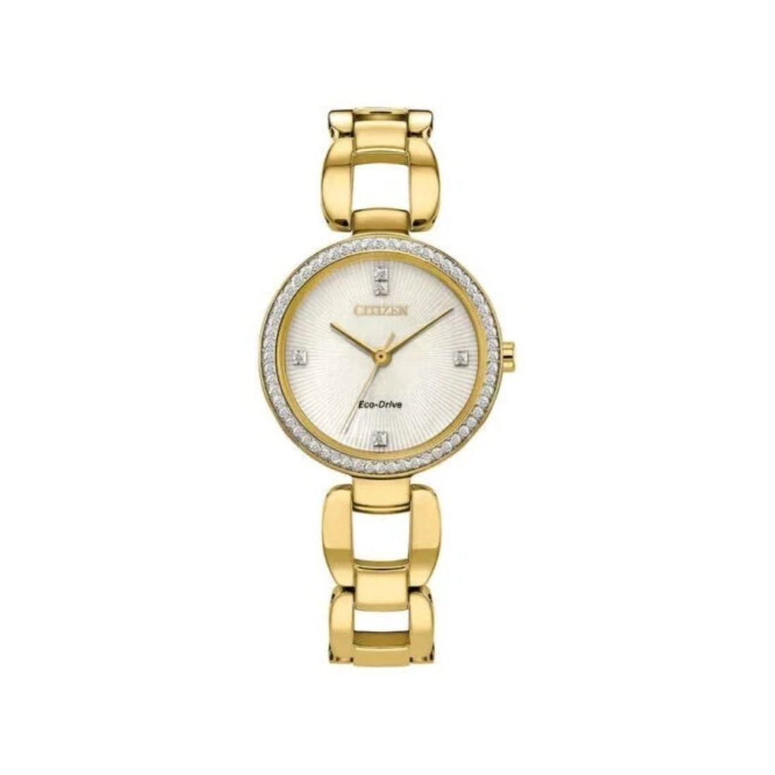 Citizen Ladies Eco-Drive Crystal Gold Tone Watch EM1032-58E Citizen Ladies Eco-Drive Crystal Gold Tone Watch EM1032-58E  main image 3