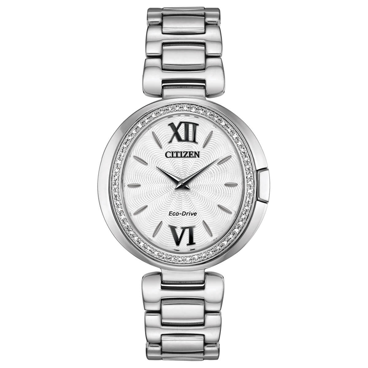 NEW! CITIZEN CAPELLA DIAMOND SILVER DIAL LADIES 34 Citizen Eco-Drive Women main image 2
