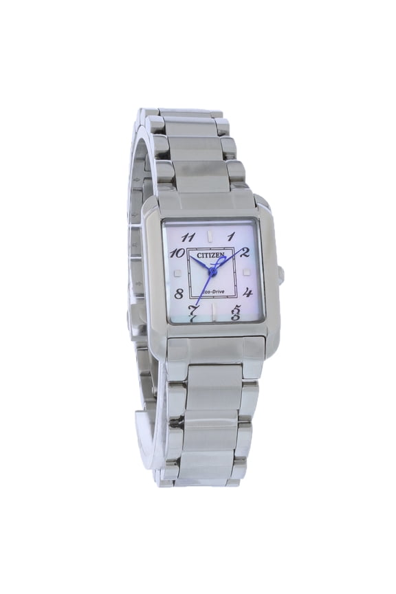 Eco Drive Bianca MOP Dial Stainless Steel Watch EW5600-52D