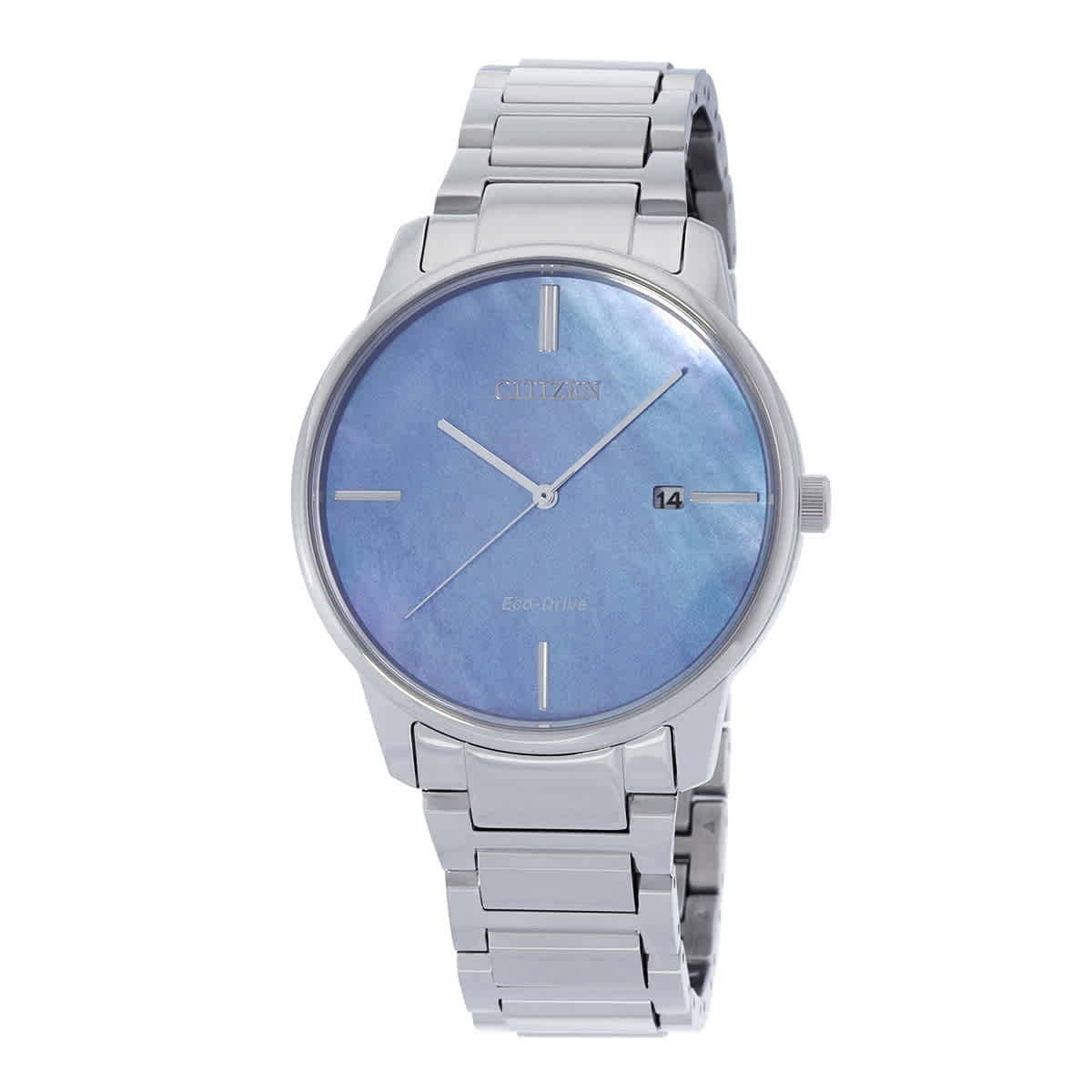 Citizen Eco-Drive Blue Mother of Pearl Dial Stainless Steel Men's