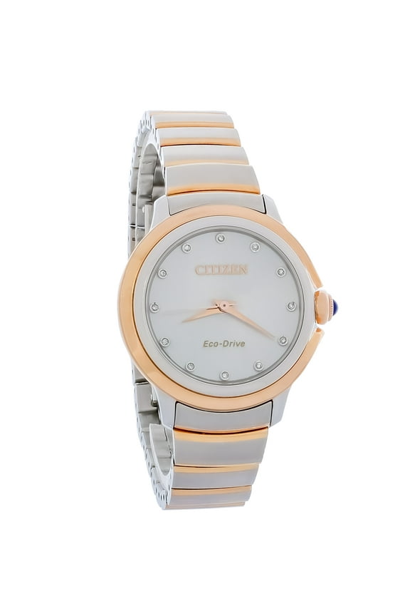 Eco-Drive CECI Women's Diamond Two Tone Stainless Steel Watch EM0956-54A