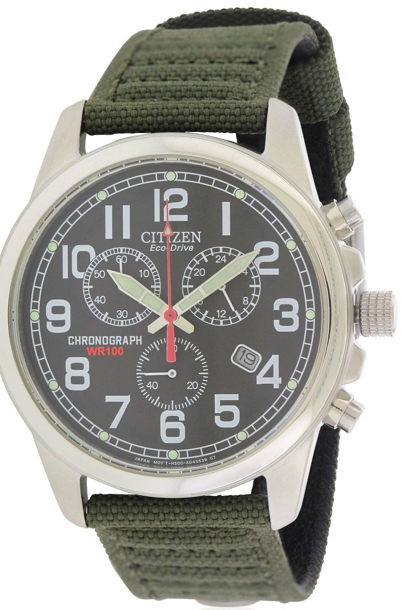 Citizen Eco-Drive Men's Chronograph Watch, Black Dial, AT0200-05E