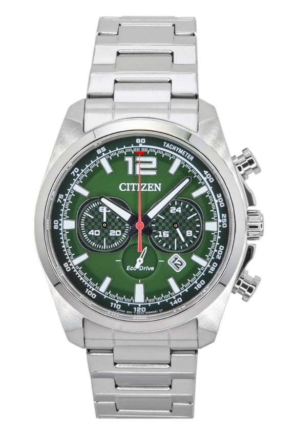 Eco-Drive Chronograph Stainless Steel Green Dial CA4640-50X 100M Men's Watch