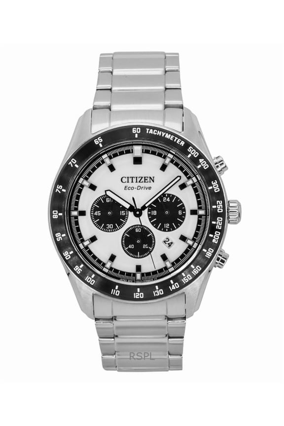 Eco-Drive Chronograph White Dial Men's Watch CA4674-58A