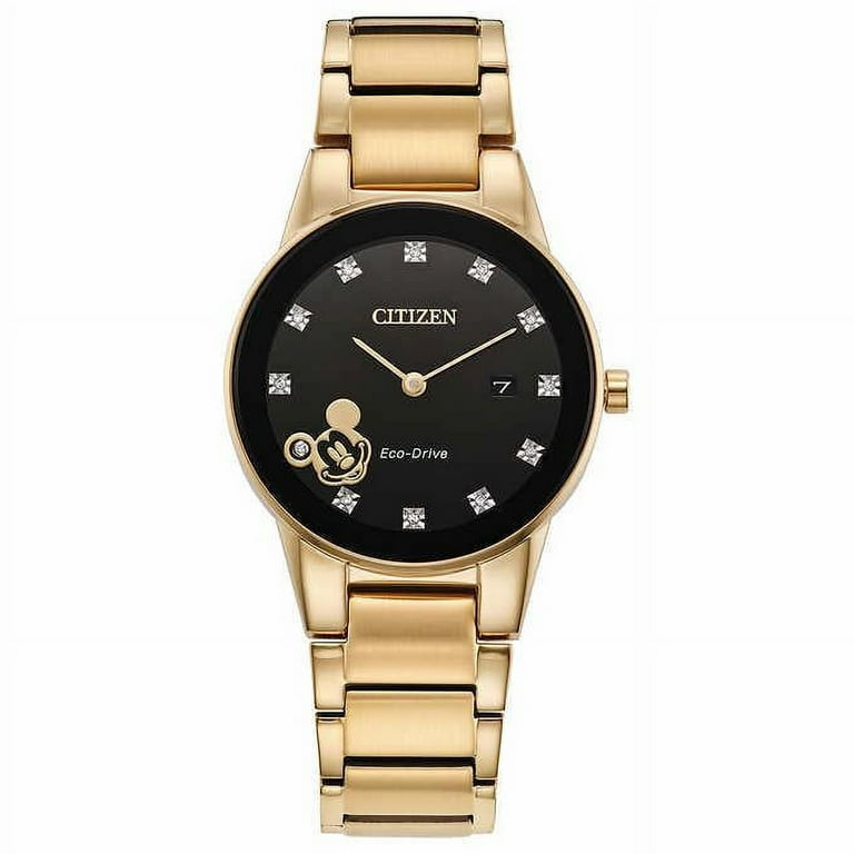 Citizen Eco-Drive Disney Mickey Mouse Diamond Gold-Tone Citizen Eco-Drive Disney Mickey Mouse Diamond Gold-Tone