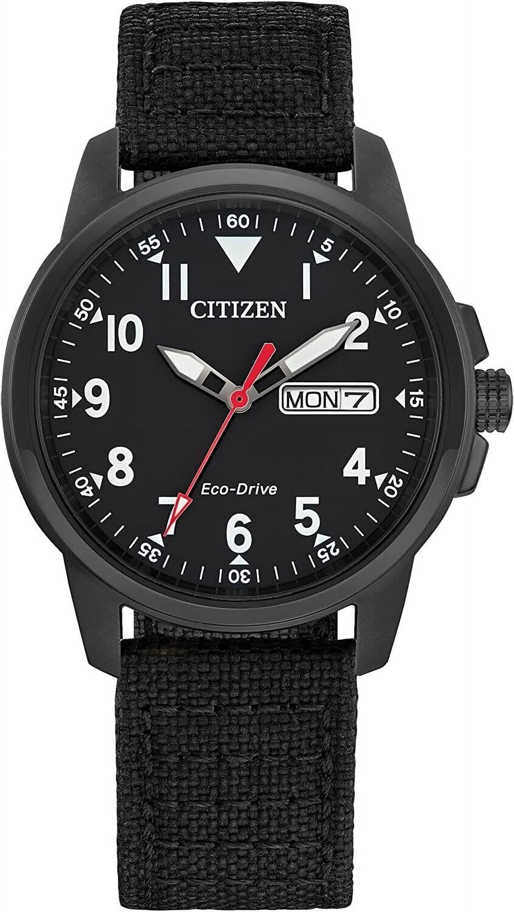 CITIZEN Eco-Drive 電波時計 ブラック ☆ Citizen Eco-Drive Men's Weekender Black Garrison Field Watch