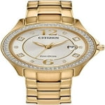 Citizen Ladies' Eco-Drive Classic Crystal Watch in Gold-Tone Stainless Steel, Champagne Dial