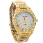 Citizen Eco-Drive Womens Silhouette Crystal Gold Tone PVD Watch - EM1022-51D