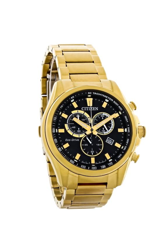 Eco Drive Men's Chronograph Gold Tone Stainless Watch AT2132-53E